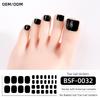 Popular Style New 3D Waterproof Nail Sticker Plastic UV Free Nail Wraps Toe Wraps