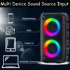 Karaoke Radio FM Bluetooth Speaker Portable Wireless With Microphone Lamp Machine Caixa De Som Sound Box Music Subwoofer LED TWS