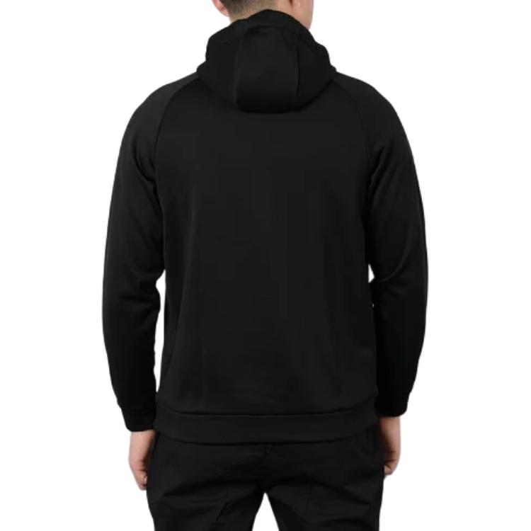 Nike Felpa con cappuccio casual sportiva con logo grande da uomo nera BQ8106-010