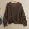 Women's Hollow Knit Wool Blend Sweater Top