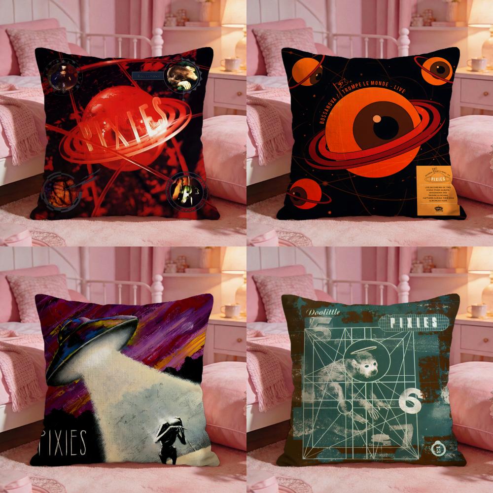 Band PPixies Cushion Cover Premium Comfort Reversible Pillow Cove Two In One Design For Any Room Car Interior