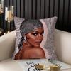 Popular Singer R_Rihannas Pillow Case Home Dorm Chair Back Short Plush Double-Sided Printing Office Nap Time Cushion Cover