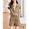 Slimming Two-Piece Summer Set for Petite Women – 2026 Collection: Stylish Shirt and Shorts.