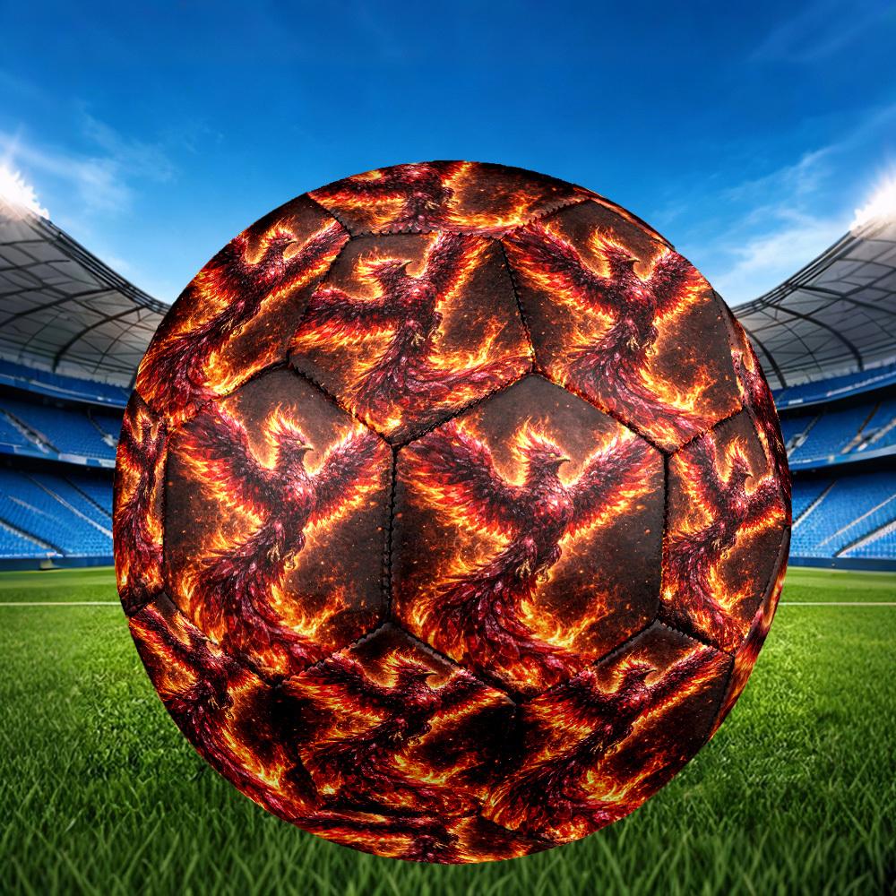 1pc Phoenix Theme Soccer Ball Football, Size 5, Lightweight PVC, Outdoor Training Soccer Ball,Gift C6533