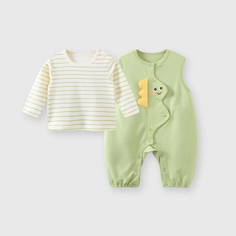 Baby Dinosaur Long Sleeve Overall Romper Set