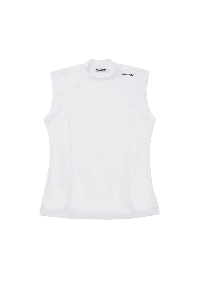 Upper Strop Golf [Upw4044] Upst Golf Women S Mock Neck Sleeveless T-Shirt White Xl