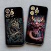 Dragon Totem Phone Case For iPhone 16 13 12 11 15 14 Pro Max 14Plus XS X XR 13 Mini 7 8 Plus SE2 Vintage Dragon Shockproof Cover