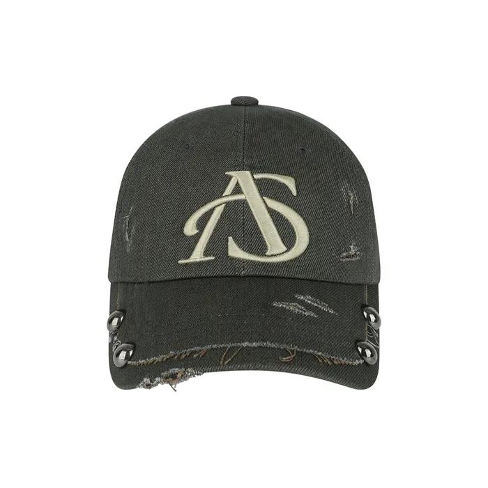 Damaged Studded Ball Cap Khaki