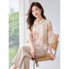 ORIGIN Chinese Style Stand Collar Shirt & Wide-Leg Pants Set