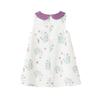 ASK JUNIOR Kids' Summer New Chinese Style Color-block Peter Pan Collar Dress