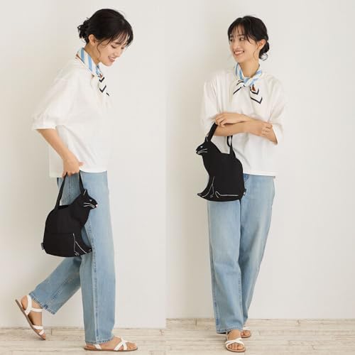 [Rootote] 1110 Cat-shaped Small Tote Bag EU Deli Sitting Cat-A (02 Blue Gray)