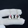 Natural Kingman Pink  Spiny Oyster Gemstone Earrings, 925 Sterling Silver Earring, Handmade Boho Silver Jewelry Dangle Earrings, Birthday Gift