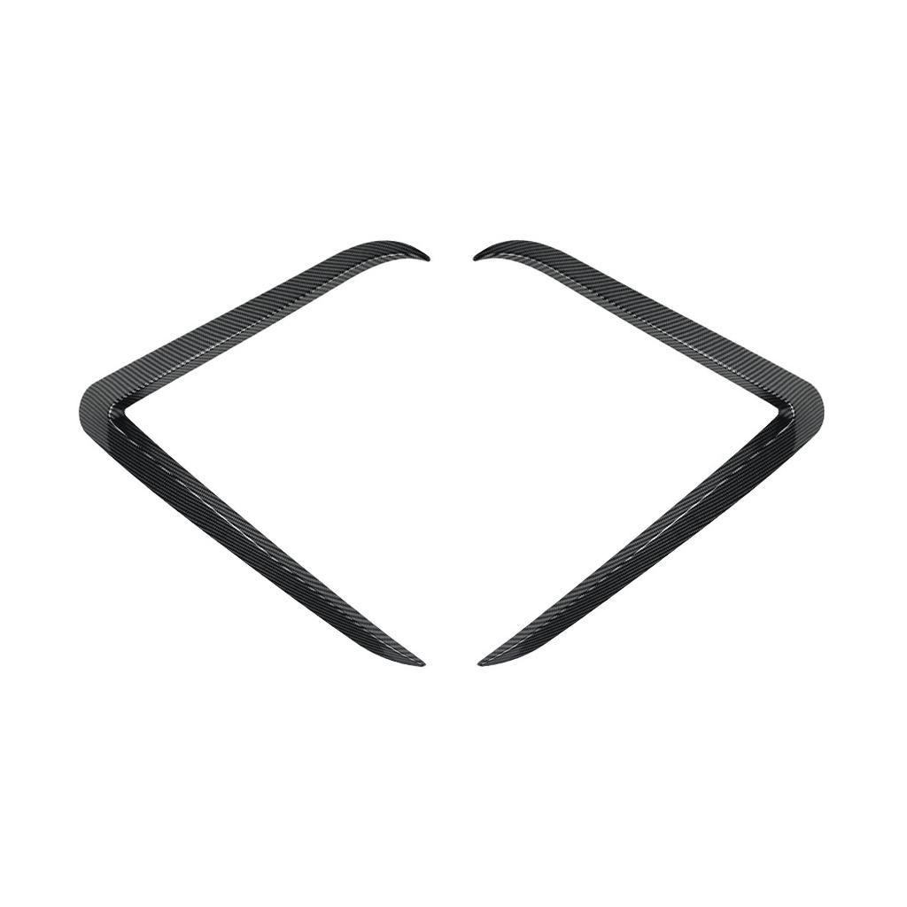 For New Tesla Y 2024+ Front Bumper Spoiler Fog Lamp Hoods Modification Trim Cover Air Knife Splitter Body Kit Tuning