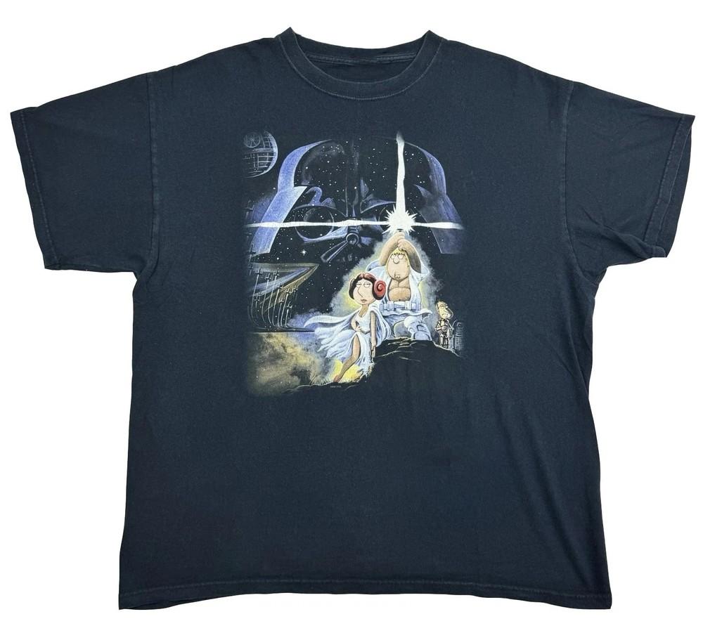 NEW Family Guy Star Wars TShirt Size S3XL Cartoon Parody Funny Reprint Unisex T-Shirt L