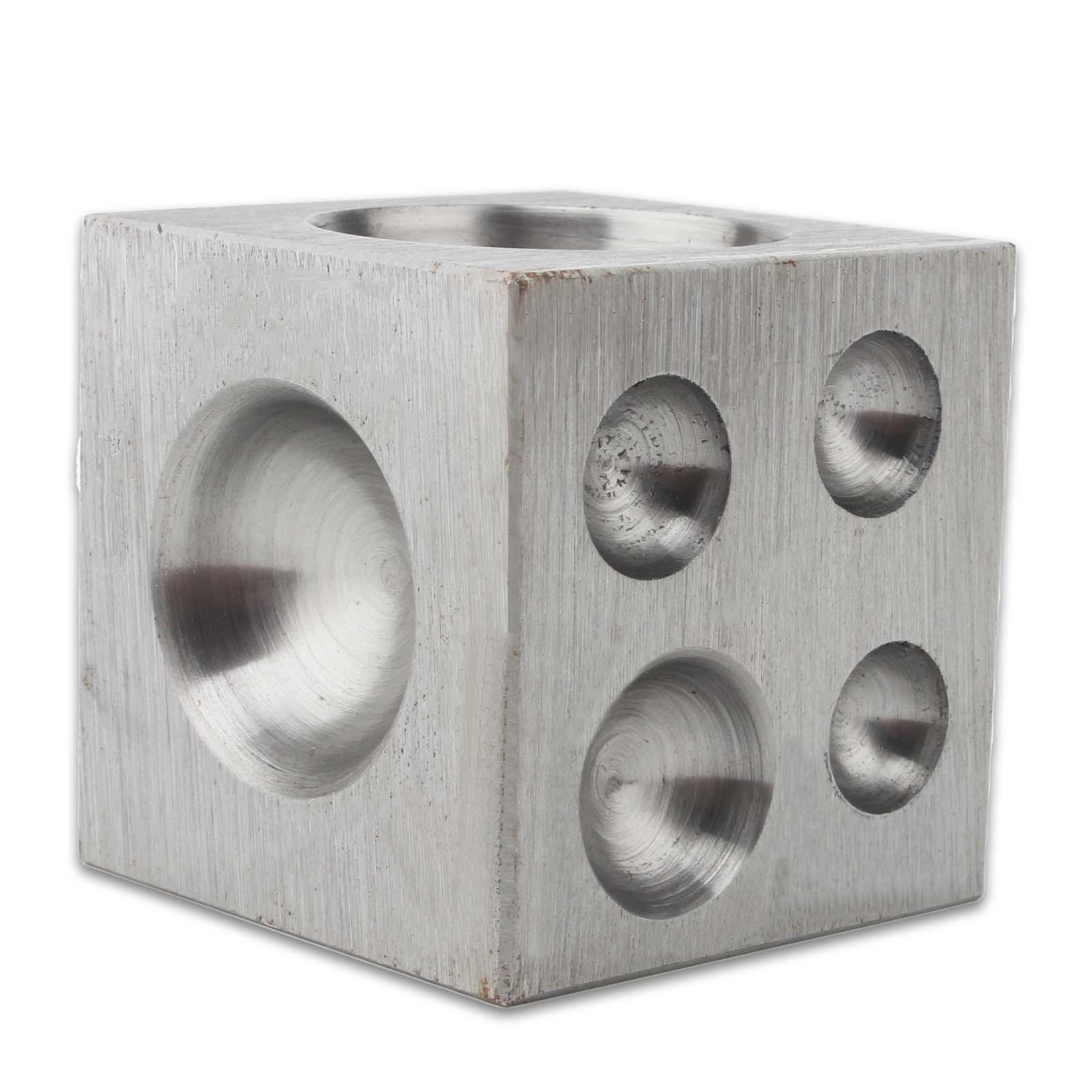 

Dapping Block Square with Polished High Carbon Steel Cavities with 18 Full Round Cavities for Jewelry Making 1 pcs