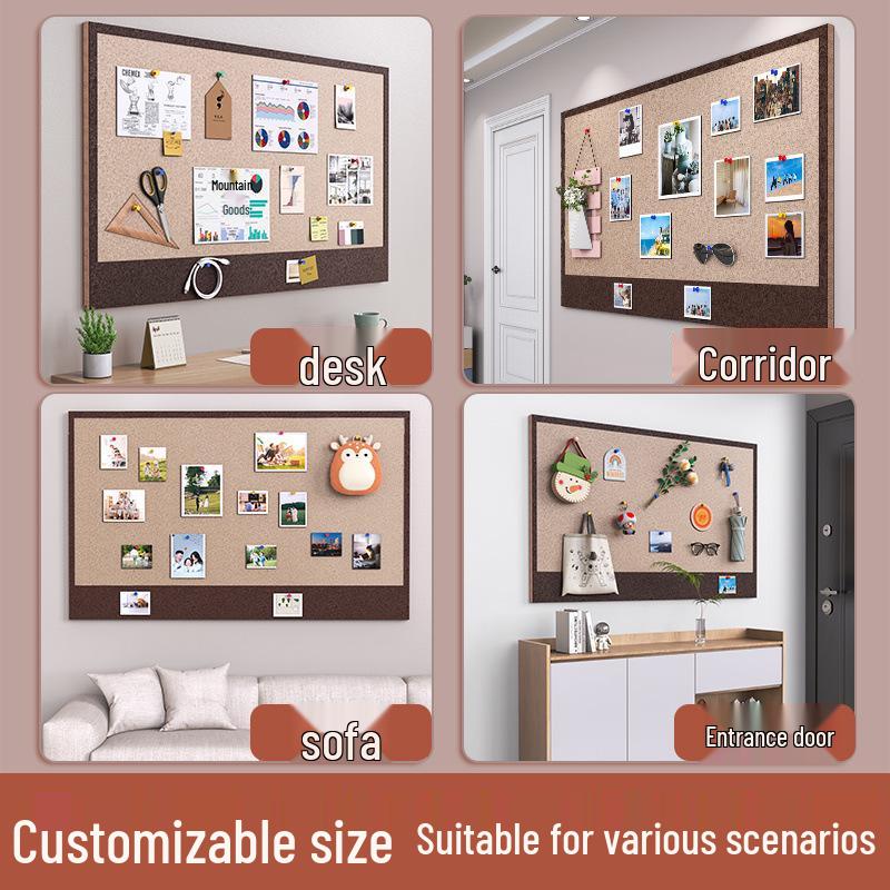 Creative Wool Felt Photo Wall Stickers - No Drill, Damage-Free Cork Board Decoration
