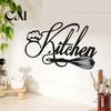 Modern Nordic Kitchen Decor Minimalist Wall Stickers, Waterproof PVC Decals with Handwritten Chef Hat Creative And Egg Beater Design, Removable