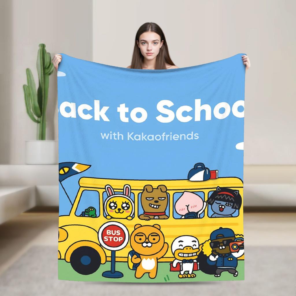 K-Kakaos F-Friends Ryan Blanket Super Soft Fashion Plush Bedding Throws For Outdoor Travel Office Flannel Bedspread Bed Cover