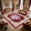 European Royal Baroque Style Living Room Carpet Home Decoration Luxury Antiskid Fluffy Rug Easy Clean Short Velvet Soft Foot Mat