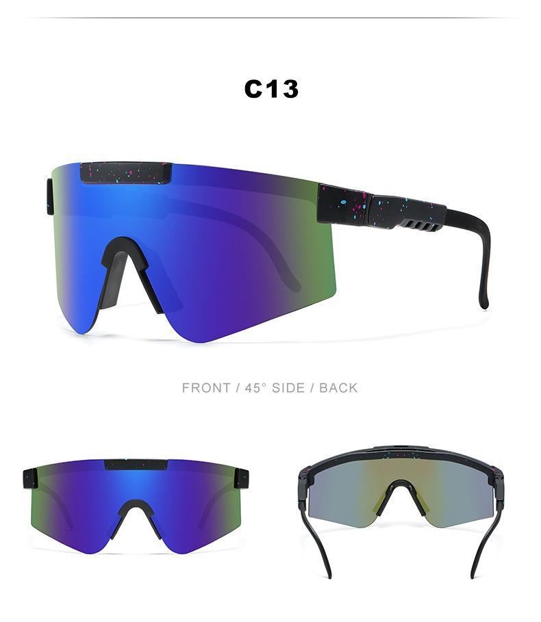 

Men s and women s large frame colorful TR electroplated real film sunglasses outdoor cycling glasses