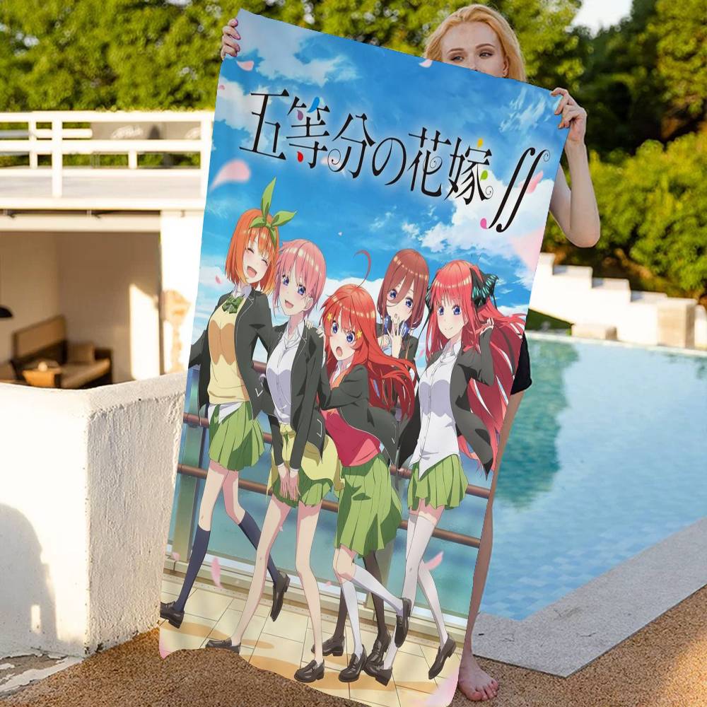 Anime Q-Quintessential Quintuplets Microfiber Beach Towel Absorbent Quick dry Soft Yoga Swimming Resort Mountain Climbing Towel