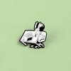 Cartoon Angry Office Girl Desk Pins Staff Enamel Pins Tired of Working Overthrow Desk Badge Funny Jewelry Gift for Office Staff
