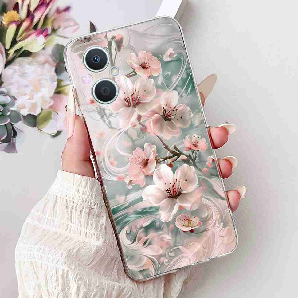 For Oppo A96 5G 6.43" PFUM10 Case PHA120 Luxurious Love Cute Cat TPU Soft Silicone Cover For Oppo Reno7 Z 5G CPH2343 Phone Shell