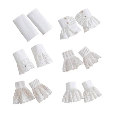 Stickerei Ärmel-Attrappen Abnehmbare Ärmel Elastische Spitze Handgelenkbündchen für Pullover Kleid Bluse Zubehör Alles Passend