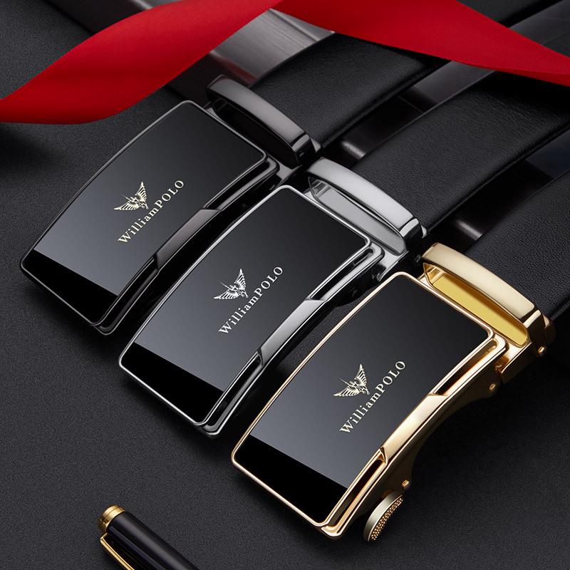Emperor Paul Men's Genuine Leather Automatic Buckle Belt - New Style Business Casual.