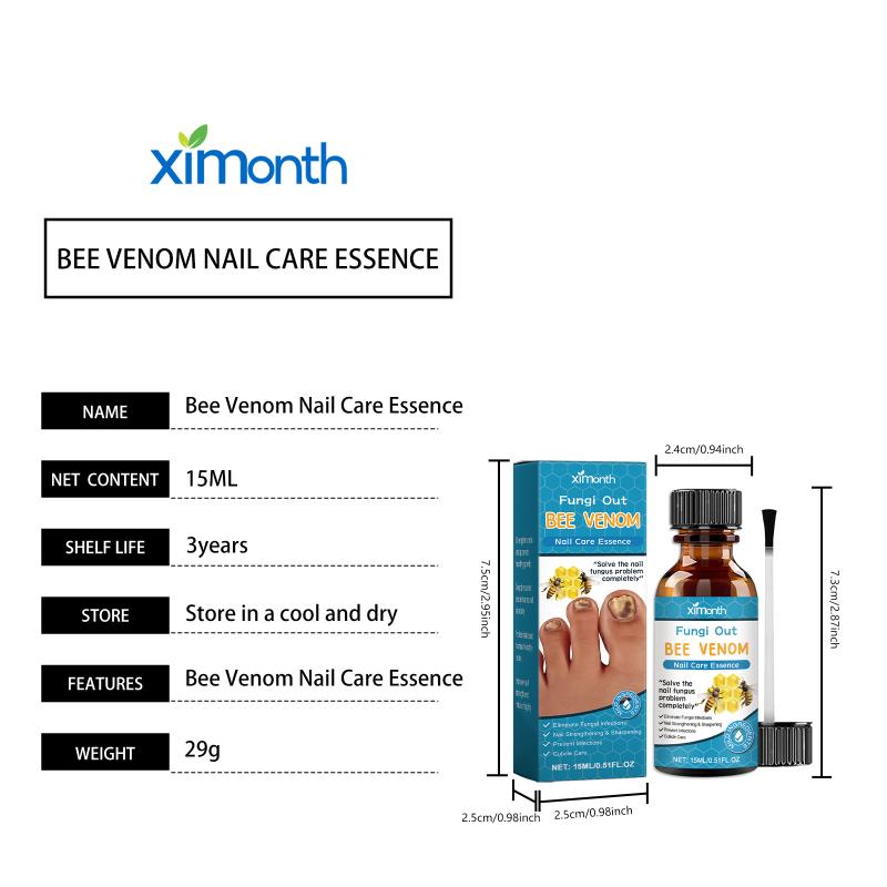 Maximum Strength Bee Venom Nail Oil for Weak Nails Quick Results with Salicylic Acid for Home Nail
