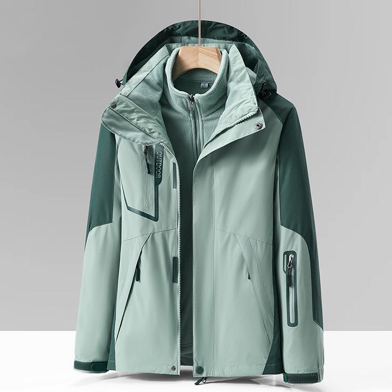 Unisex 3-in-1 Outdoor Climbing Suit for Tibet: Waterproof, Windproof Jacket with Removable Fleece Liner