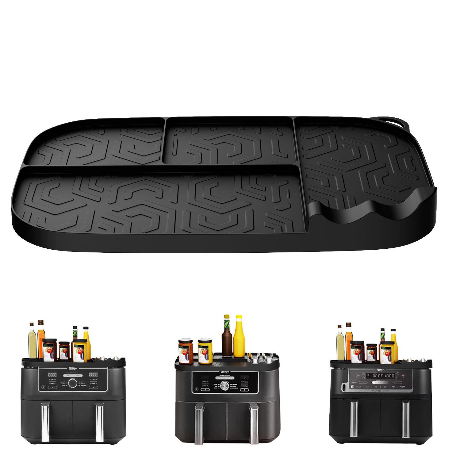 

Силиконовая подставка для хранения для аэрофритюрницы, многофункциональный аксессуар, легко моющийся, для Ninja AF500 (2,75 гал) AF400/AF451 (2,51 гал) Кухонные принадлежности M чёрный