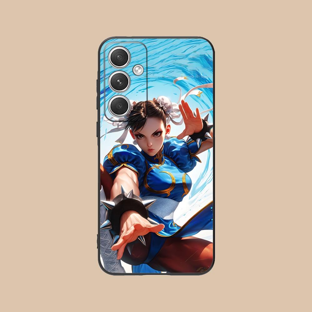 Street Fighter Chunli Phone Case for Samsung Galaxy S26 S25 S24 S23 S22 S21 S20 Note20 Plus FE Ultra Colorful Cover Pretty Cover