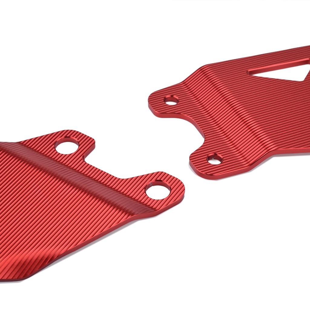 LEDISHUN Footpeg Heel Plate Guard Protector Footpeg for Kawasaki Ninja ZX-10R 2011-2024 (Red)