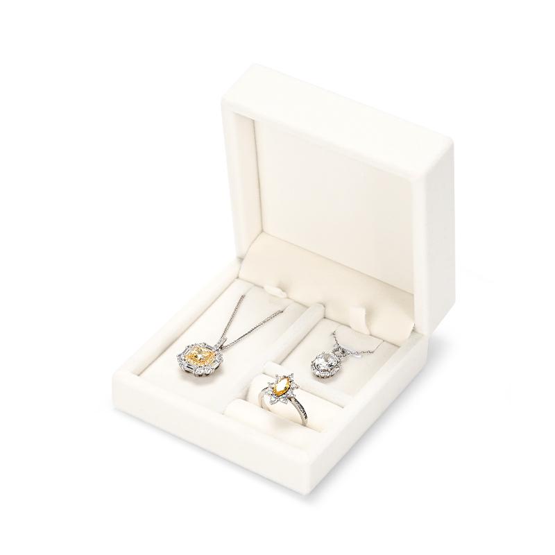 MISHITU Ring Jewelry Organizer Box Microfiber Necklace Box Display Earring Ring Box Jewelry Storage Display Portable Jewelry Box H16301