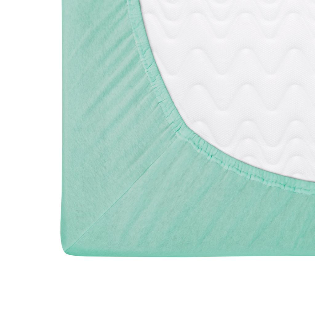 Fitted sheet 80x160 elastic JERSEY 100% COTTON sea green