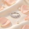 S925 Sterling Silver Twisted Rope Diamond Adjustable Women's Ring - Romantic, Luxury Girly Accessory