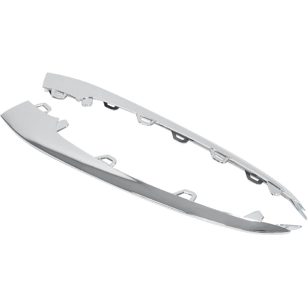 ApplianPar Front Bumper Lip Trim Molding Chrome for Mercedes-Benz S350 S450 S560 W222 2018-2020 Left and Right Side Pair