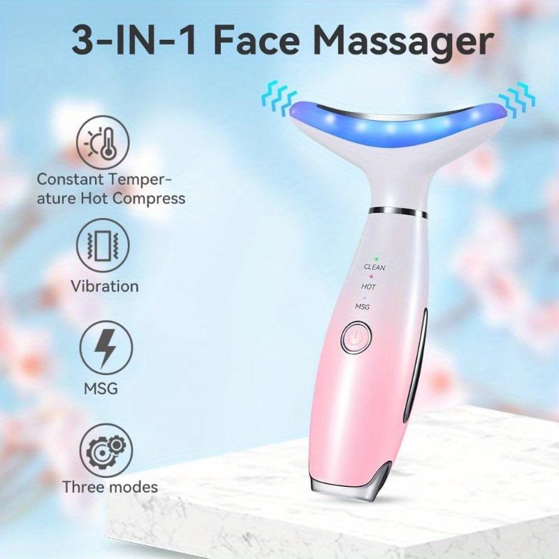 Revitalisierendes Gesichtsmassagegerät - 3 Modi für Lifting, Straffung und Entspannung - USB-wiederaufladbare 400mAh Lithiumbatterie