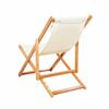 Chilienne Pliante Inclinable En Bois De Peuplier Chili Beige Mobilier Raineau