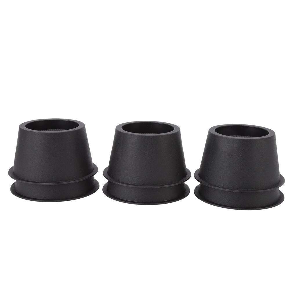 6Pcs Furniture Risers Round Plastic Furniture Lift Riser for Bed Table Couch Black 2.8in