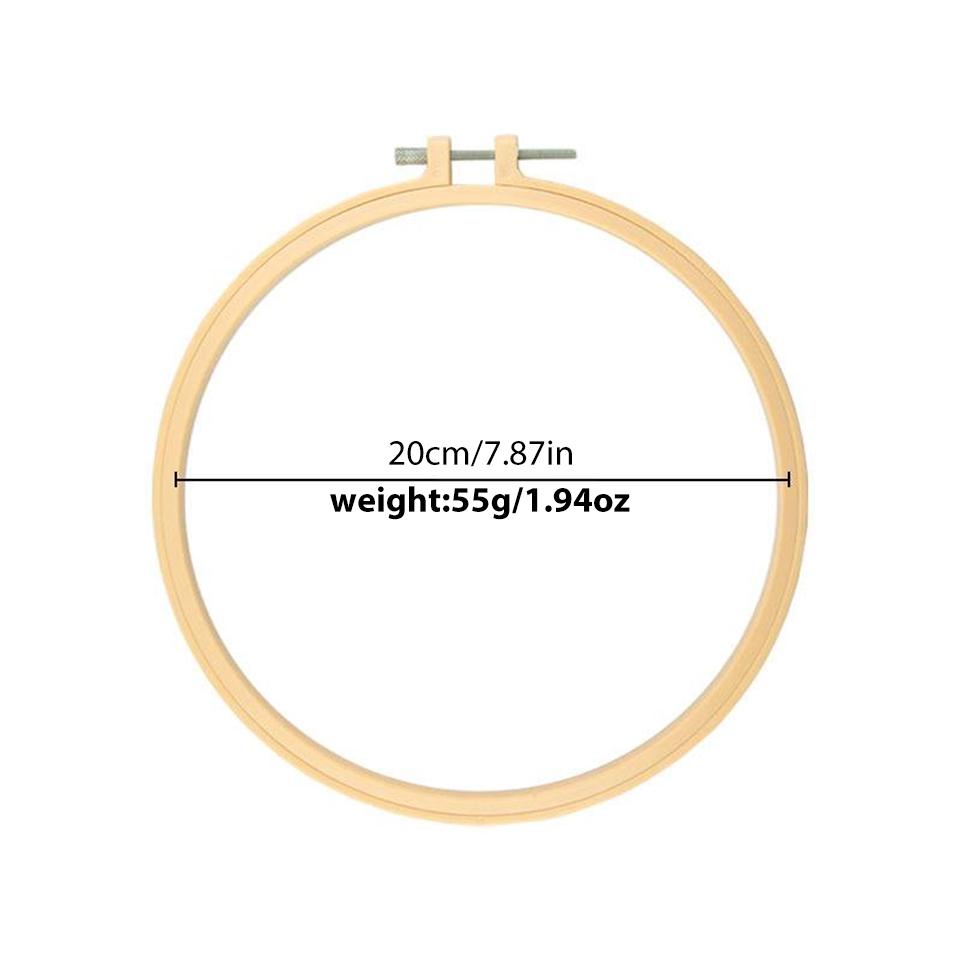 BUDDUR 1PC Plastic Embroidery Hoop Cross-Stitch Frame Hoop Circle Embroidery Shed DIY Handmade Craft Sewing Needwork Supplies
