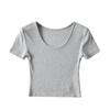 YPFF Women's Slim Fit Short Sleeve Active T-Shirt - Solid Color for Spring/Summer Workouts and Yoga