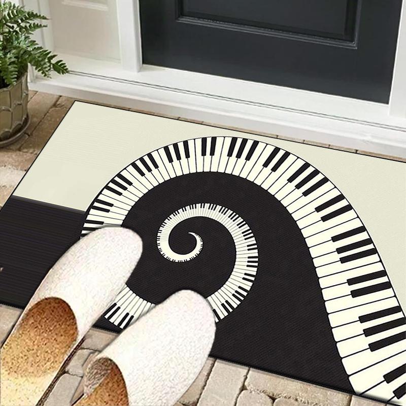 

Music Notes Sparkle Office Rug Chair Mat, Game Carpet, Suitable for Front Door, Bedroom, Living Room, Desk, Holiday Gift 40cmx60cm