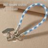 Kerngefülltes Nylon-Paracord-Handy-Lanyard mit Perle, Metallschnalle, Strapazierfähiges und Vielseitiges Armband