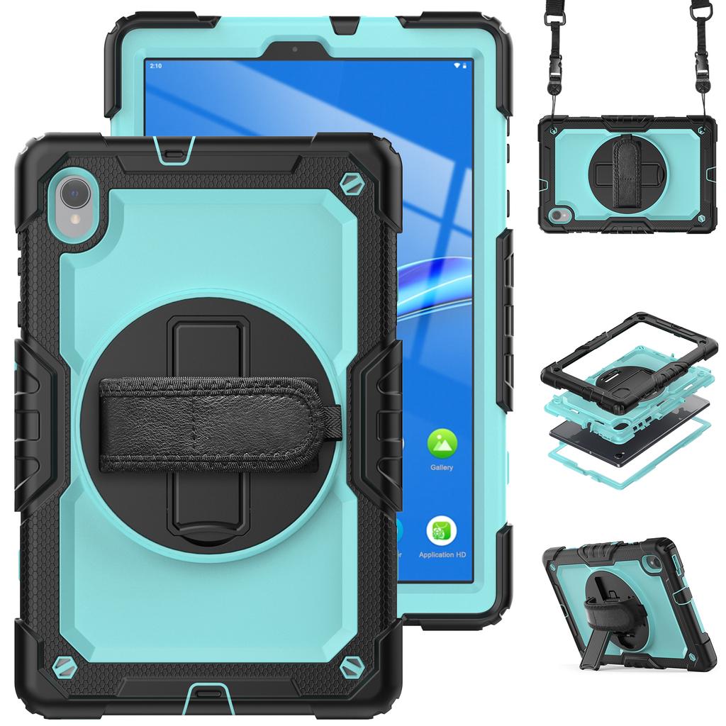 Capa com Suporte Rotativo Universal para Lenovo M10 Plus 2ª Geração TB-X606F X606X K10 TB-X6C6F X6C6X 10.3" com Protetor de Tela