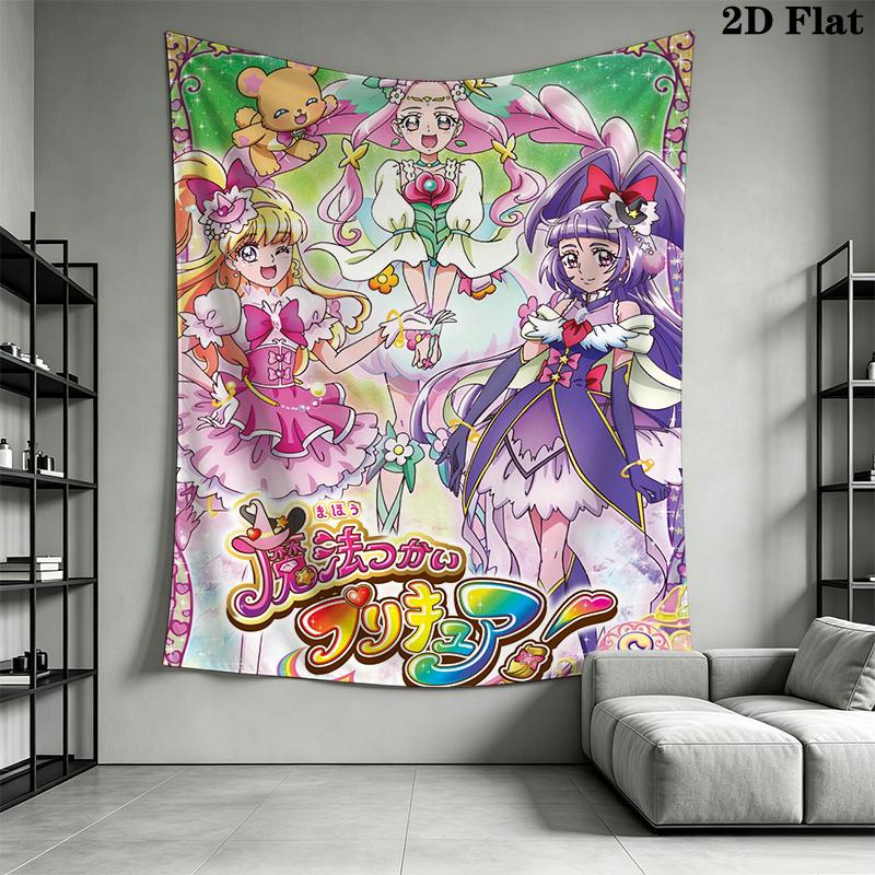 Witchy Pretty Cure Pattern Home Decor Tapestry, Wall Hanging, Decorative RV Wall Cloth.DGT0925210
