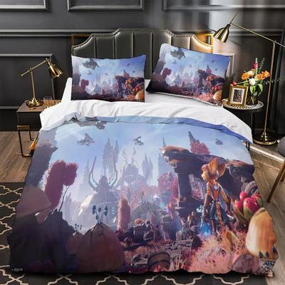 Gioco Ratchet Clank Rift Apart Federa per Piumino Federa per Cuscino Set Biancheria da Letto Singolo Matrimoniale Queen King Size Per Decorazione Camera da Letto
