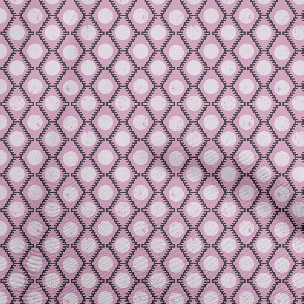 oneOone Cotton Flex Grayish Purple Fabric Asian Block Print Geometric Sewing Craft Projects Fabric Prints By Yard 40 Inch