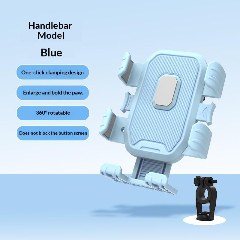 Universal Motorcycle Bike Phone Holder 360° Free Rotation Waterproof Shockproof Phone Mount for Scooter Daily Cycling 1